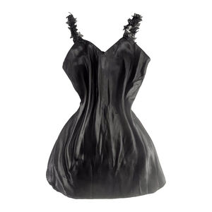 VTG Black Nightgown Slip Dress Large Black Lace Dark Romantic Fairy Whimsigoth